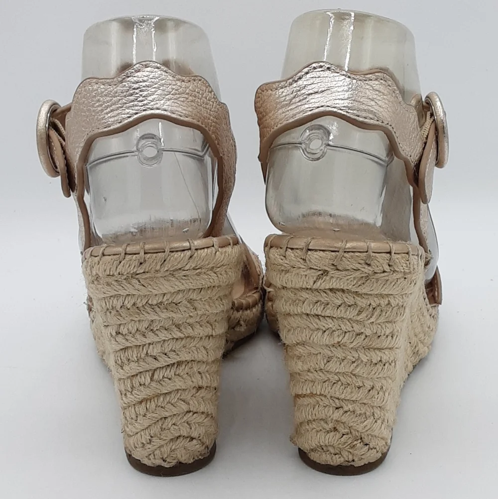 Marc Fisher Kai Metallic Espadrille Wedge Sandals.